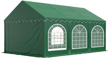 Tente Barnum de Réception 3x6 m Bâches PVC 750 N Vert Cadre de Sol Jardin