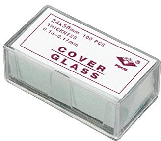 AmScope CS-24X50-100 Objektträger aus Mikroskopglasabdeckungen Deckblatt aus 100 Stück vorgereinigt, 24mm x 50mm