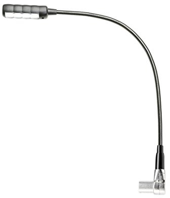 Unbekannt Stands SLED1ULTRAXLR4A Adam Hall Stands SLED 1 Gewinkelte 4-polig XLR Schwanenhalsleuchte mit 4 COB LEDs schwarz, Weißes Licht, 1 Schwanenhals