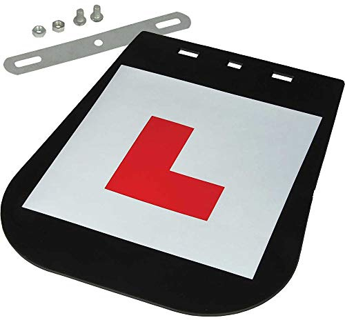 Motorcycle Motorbike Scooter Quad Learner L-Plate Mudflap Mud Guard & Fixing Kit