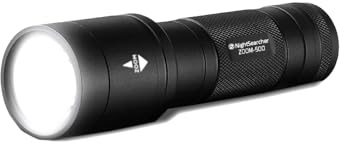 NightSearcher Battery Powered Torch – Zoom 500 Flashlight – Super Bright LED Torch, 500 Lumens Powerful LED Flashlight, Battery Operated LED Hand Torch