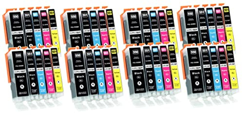 Supply Guy 40 XL Druckerpatronen kompatibel mit Canon PGI-550 CLI-551 Pixma IP7200 IP7250 IX6800 IX6850 MG5400 MG5450 MG5500 MG5550 MG5600 MG5650 MG5655 MG6400 MG6450 MG6600 MG6650 MX725 MX920 MX925