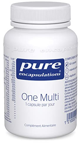 Pure Encapsulations - Multivitamines et Minéraux One Multi - Vitamines A, B, C, D, E et K - Multi-Vitamines Homme et Femme - Végétarien - 60 Gélules
