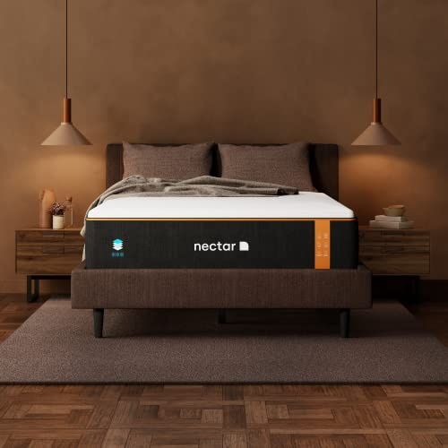 Nectar Premier Copper 14 Queen Mattress - Medium Firm Gel Memory Foam Mattress - 5 Layers of Comfort - Triple Action Cooling Tech - 365-Night Trial - Forever Warranty, 80 L x 60 W x 14 Th, White