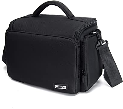 CADeN Umhängetasche, kompakte Kameratasche, kompatibel mit Nikon, Canon, Sony SLR/DSLR spiegellosen Kameras und Objektiven, wasserdicht, X-Large Schwarz