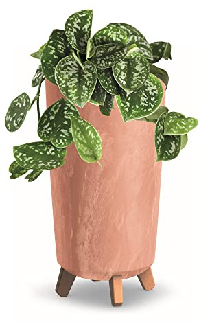 Pot de Fleurs Pieds Haut jardini?re Rond 20 cm bac ? Fleurs Plastique Terre Cuite béton