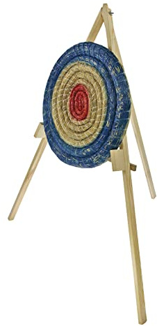 Runde Strohscheibe Deluxe (mit Ständer S170, Farbe: blau-rot)