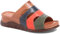 Pavers Leather Mule Sandals - Tan Multi Size 6
