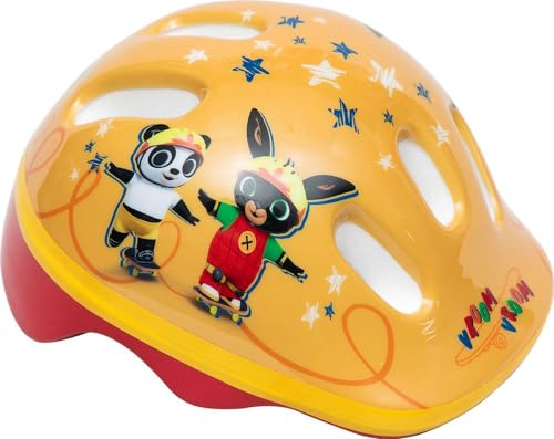 Tataway Casco ciclo bambino coniglietto Bing bici bicicletta (taglia XS) 44-48 cm protezione giallo