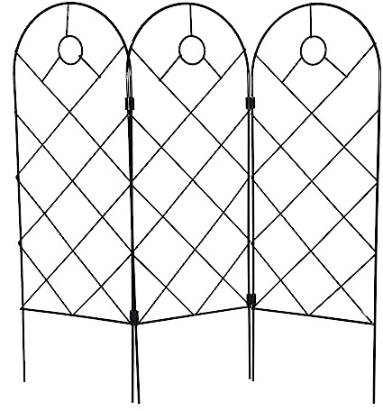 Anothera - Enrejado de jardín para plantas trepadoras, tubo de metal inoxidable con revestimiento de plástico resistente, soporte para plantas en maceta, para plantas trepadoras en maceta, rosa,
