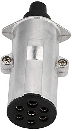 AMONIDA Prise de remorque RV 7 broches 24V, prise de remorque à 7 broches, adaptateur d'attelage de remorquage de Type N pour remorque camion caravane