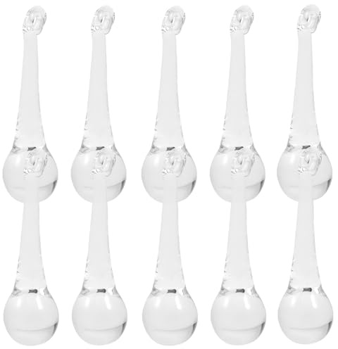 GANAZONO Perles de Lustre en Cristal de Noël:10pcs Pendentif en Cristal De Lustre Accessoires De Rétroviseur Suspendu Remplacement des Cristaux Gouttes d'eau Ornements Suspendus Verre en Crystal
