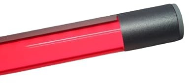 Lichtidee Deluxe Led Leuchtstab IP20 63cm rot 10Watt Party Deko Schaufenster farbig bunt mit weißem Kabel und Schalter und silber Glitzer Folie