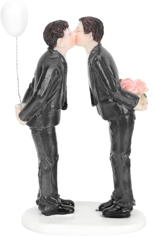 KOMBIUDA Brautpaar Figuren Torte Tortendekoration Hochzeit Tortenspieße Paarform Cupcake-topper Tischdeko Zum Fest