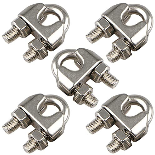 FEEIMOL M12 Morsetti Serracavo Acciaio Inossidabile Morsetti per Fune Metallica Morsetto Cavo Forma di U Bulloni Clip per Filo Fissaggio di Cavi