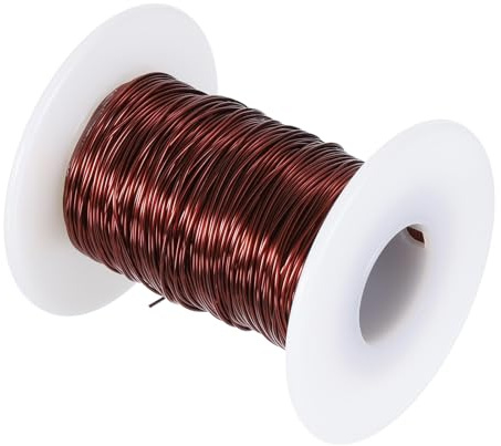 QUARKZMAN Alambre Magnético de 0.55mm 46M/151Pies de Alambre de Cobre Esmaltado Alambre de Bobinado Magnético Esmaltado 100G 130℃ para Transformadores Inductores