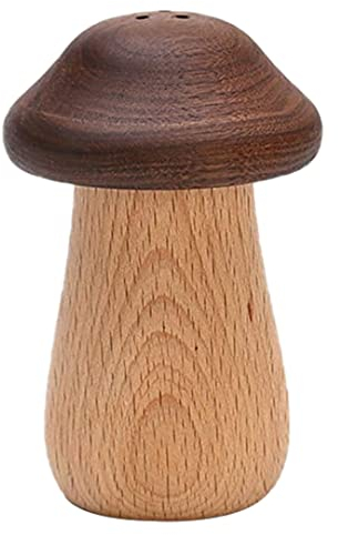 Zahnstocherbehälter aus Holz Zahnstocherhalter Spender hölzerner Aufbewahrungsbehälter in Pilzform für Zahnstocher für Zuhause