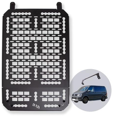 040 Parts Tabla MOLLE para VW T5/T6/T6.1 Transporter o Multivan con riel C, soporte universal para equipo