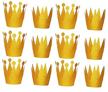 BESTonZON 12er Set Partykrone Haarschmuck Kronenkappe Geburtstag Für Jungen Und Mädchen Familie Freunde Und Feiern