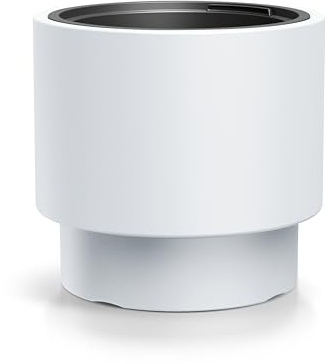 DIKEL Macetero Ø 39 cm 27 cm de alto | Maceta de elegante plástico resistente a la intemperie | Sobremaceta ideal para interior, balcón o jardín | Macetas grandes de gran diámetro | Blanco