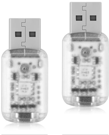 2 PCS Mini USB LED Car Interior Neon Light, 7 Colori Luce D'atmosfera Regolabile, Illuminazione Interna Auto, Adatta per Auto, Laptop, Computer, Decorazione per La Casa
