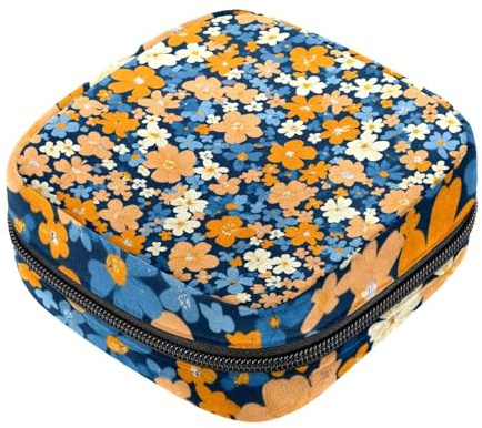 Borsa per assorbenti igienici, borsa per il primo ciclo mestruale per ragazze e donne, borsa per coppetta mestruale con motivo floreale colorato, porta tamponi mestruali femminili
