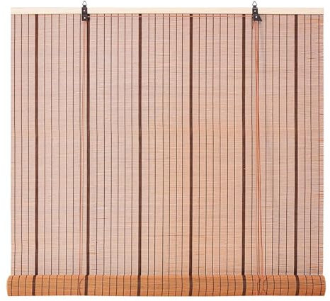 NEXOPKSVCR Bambus Jalousie Vorhang Innen Außen,Bambus Rollo Ohne Bohren,Seitenzugrollo Blickdicht Einfach Aufzuhängen,Sonnenschutz Lichtfilter Rollos Für Fenster Terrasse Balkon,Anpassbar