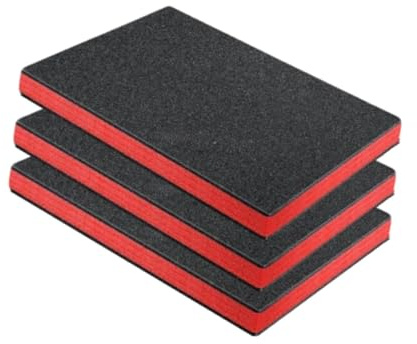 Sharplace Lot de 3 inserts en mousse antidérapants pour boîte à outils, pratiques et découpables, pour étuis d'appareil photo miniatures de table, 42.5 Cm X 28.5 Cm X