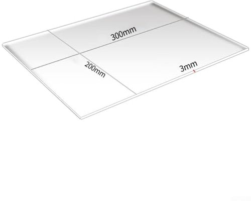 Hervorragende Lichtdurchlässigkeit, klare Acrylplatten in einer praktischen Größe von 200 mm x 300 mm und einer Dicke von 23 mm (200 mm × 300 mm × 3 mm)