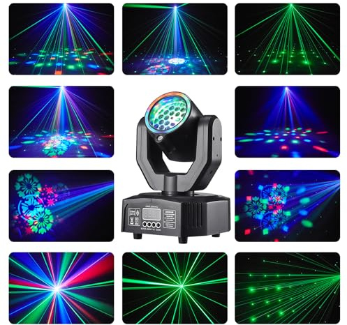 Disco-Licht mit beweglichem Kopf, Party-Lichter, LT05, LED-RGB-Licht, DJ-Projektor, Musikgesteuert, DJ-Disco-Lichter, DMX-Effekt-Strahler, für Bar, KTV, Familientreffen, Hochzeit, Geburtstag