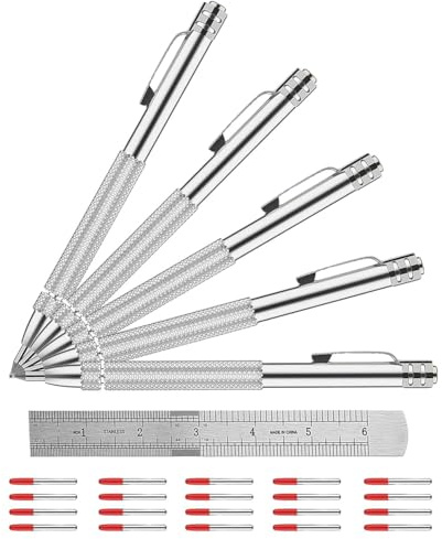 Huudngeje Tungsten Carbide Scriber Set for Metalworking Magnetic Knurled Engraving Tool for Steel/Glass/CeramicsWelding Scribe Kit