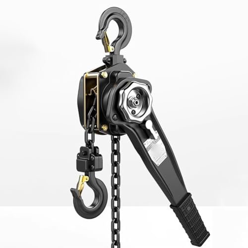 hand chain hoists, Manual Hoist Lever with Double Hook Multiple Capacities & Chain Lengths(9t With 6m Chain)