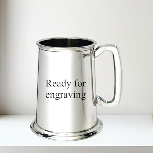 Wentworth Pewter Plain 1 Pint Pewter Tankard (with Engraving)
