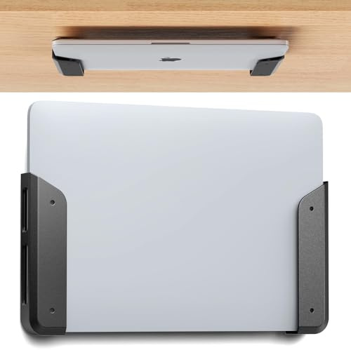 KOSLEOW Universellt väggfäste för surfplatta, iPad, MacBook, Surface - Väggmonterat stativ med starkt lim och skruvar för Microsoft Surface, iPad Pro/Air, Android-surfplattor, tangentbord