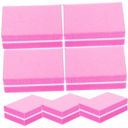 Gatuida Bloque Pulidor De Uñas De Doble Cara Suministros Para Uñas 50 Unidades Mini Compacto Portátil Para Manicura y Pedicura Uso Doméstico Rosa Fucsia