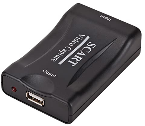 Scart Capture Card USB 2 0 Video Box Plug and Play Gaming Live Streaming Recorder DVD Grabber with ArcSoft ShowBiz 3 5 Editing Software for Home Office