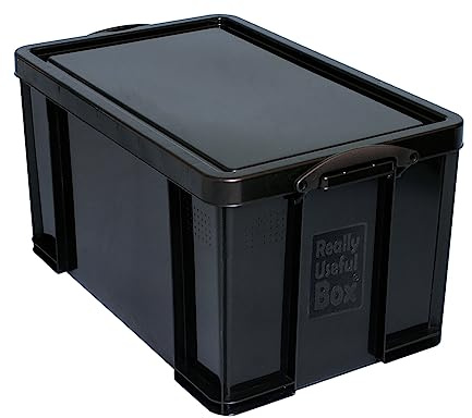 Really Useful Storage Box 84 Litre Solid Black