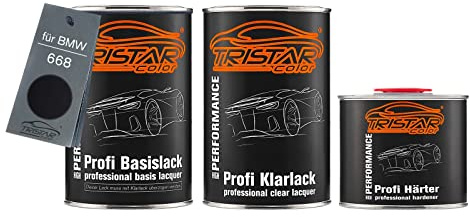 TRISTARcolor Autolack Dosen Set für BMW 668 Jet Black 2,5L
