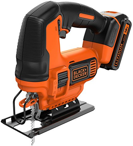 BLACK+DECKER Sierra de Calar a Batería Inalambrico 18 V 2.0Ah BDCJS18