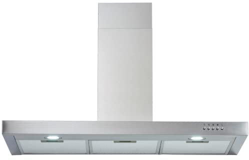 PKM Wandhaube 9004W | Dunstabzugshaube | 90cm Breite | Edelstahl | 3 Leistungsstufen | LED Beleuchtung | Abluft | Umluft