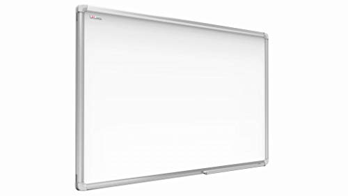 ALLboards Magnetisches Whiteboard 250x120cm Magnettafel mit Aluminiumrahmen Premium EXPO und Stifteablage, Weiß Magnetisch Tafel, Trocken Abwischbar, Wiederbeschreibbar Weißtafel