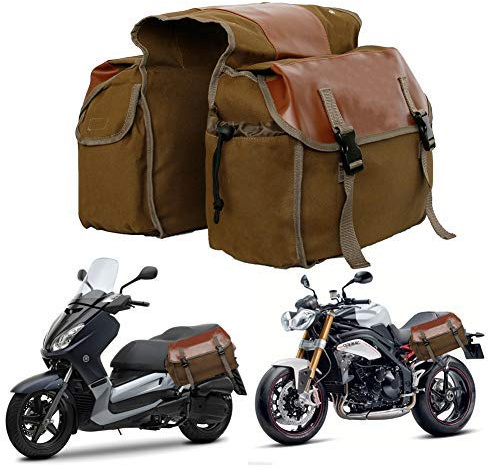 HELLOGIRL Motorrad Packtasche - Satteltasche Mit Großer Kapazität Aus Canvas für Die Reise
