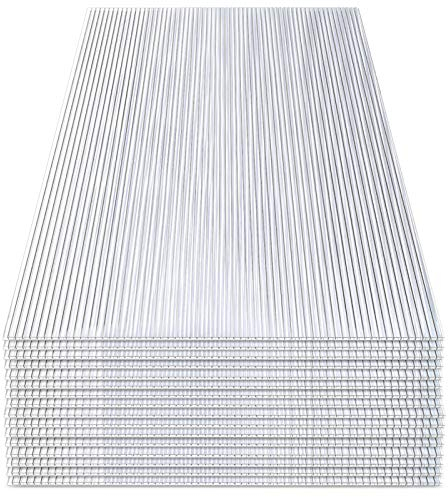 SWANEW 14 pannelli alveolari in policarbonato (60,5 x 121 cm), 4 mm, 10,25 m², pannelli di ricambio per serre, giardino e serre