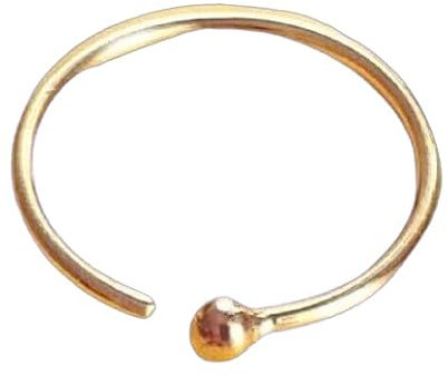 Ringe Piercing para el cuerpo con clicker de oro auténtico 750, 10 mm de diámetro, clicker íntimo, tragus y hélix, septum, moderno, extravagante, exclusivo
