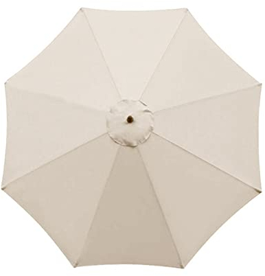 maxant Replacement Parasol Canopy, Garden Umbrella Cover 2.7 M+8 Arms Replacement Parasol Fabric Cover for Garden Umbrella,Cream