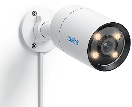 Reolink 4MP 2K PoE Überwachungskamera Aussen mit Echte Vollfarbnachtsicht, Smarte PoE IP Kamera Outdoor mit Große F1.0 Blende, Personen-/Fahrzeug-/Haustiererkennung, Zwei-Wege-Audio, CX410