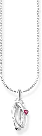 THOMAS SABO Kette mit Together-Ring-Anhänger Silber 925 Sterlingsilber, Geschwärzt