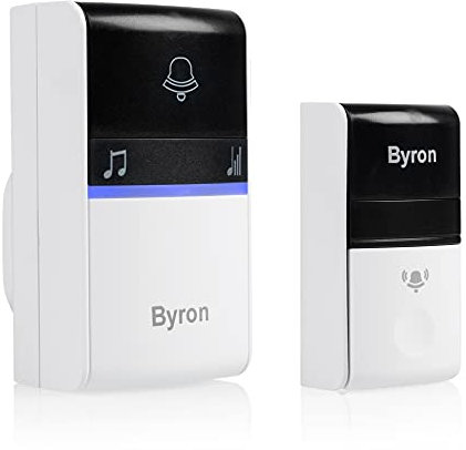 Byron Wireless Doorbell Kit - Kinetic energy - Easy installation - Range: 100 m in open field - Adjustable volume and melodies - 80 dB max - DBY-23612BS