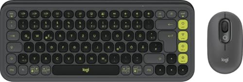 Logitech Pop Icon Combo, Juego de Teclado y ratón Bluetooth, Golpear cómodamente, Teclas y Botones programables, clics discretos, Easy-Switch hasta 3 Dispositivos