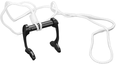 equlup Pinza para la Nariz para natación, Abrazadera Nasal de Silicona Impermeable, Pinza para la Nariz para apnea, Tapones para la Nariz para natación con Correa antipérdida para (Negro)